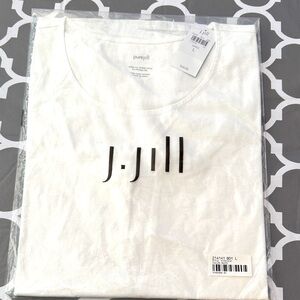 J. Jill White Tee with Black Lettering